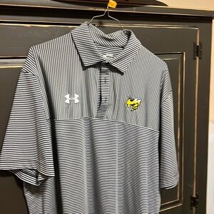 Under Armour collared shirt with yellow jacket emblem